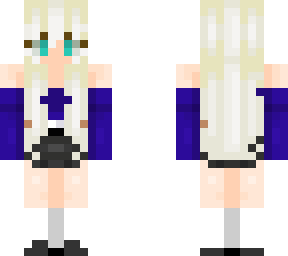 blonde girl formal shirt blue black shorts