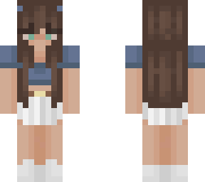 blue shirt girl cute