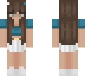 blue tee girl