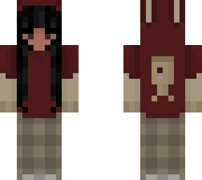 red and beige bunny