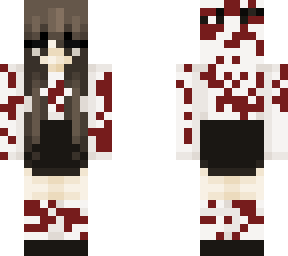 White and red girl | Minecraft Skin