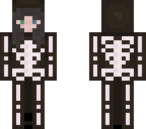 girl in a skeleton onesie