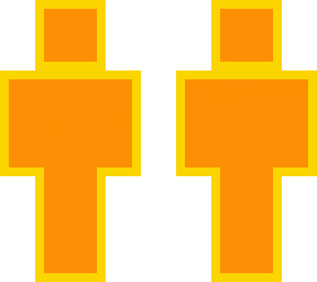 orange outline with yellow