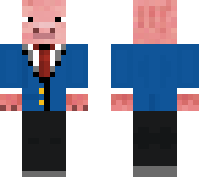 pig in a blue suit by koolcrafted