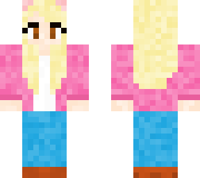 pink kitty gamer girl (blonde hair)