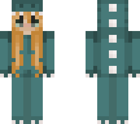 teal dino girl w/ ginger hair