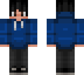 blue hoodie