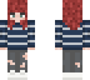 girl in striped sweater