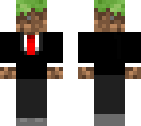 grass block in suit