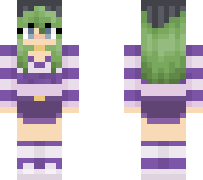 purple stripes girl