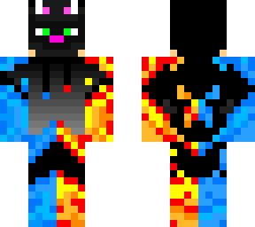 fire and ice boy with kitty mask