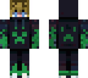 blond boy with creeper hoddie