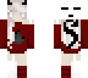 oversized, half ghast, half demon, black flame, socks