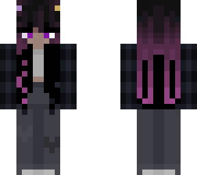 edgy girl with purple hair