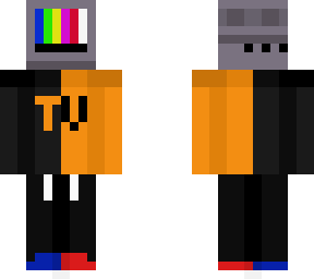 tv orange and black