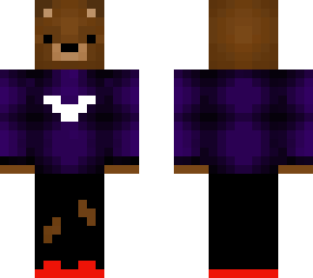 bear with red shoes