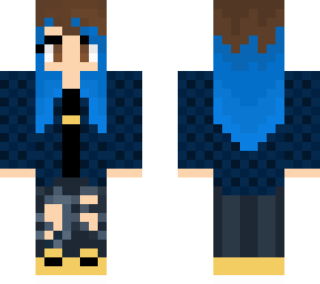 blue hair flannel
