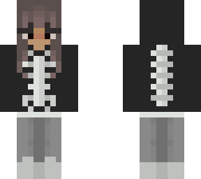 girl with skeleton hoodie ?