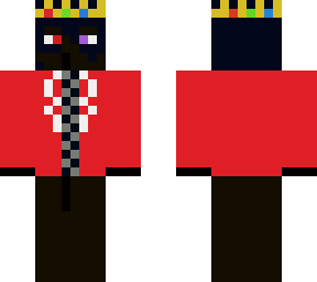 enderman with crown with red sweater