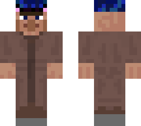 villager with blue frog hat