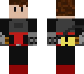 battle suit character whit flamethrower gauntlet and power first