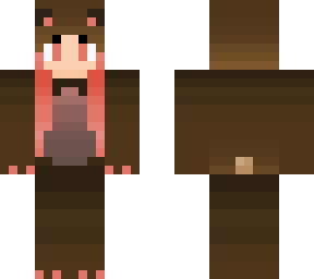 bear girl with pink hair