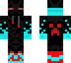 blue and red enderman