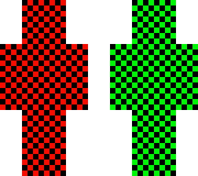 colourful checked skin