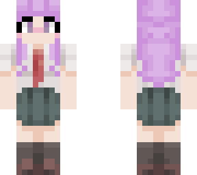 mha girl uniform purple hair <3