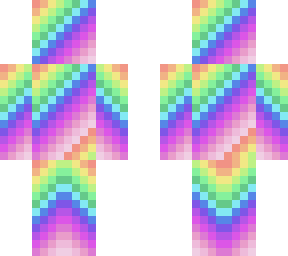 a more pastel version of my rainbow skin