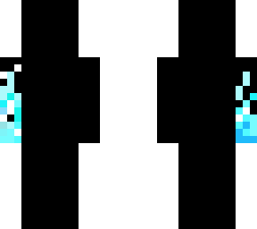 black with blue flame