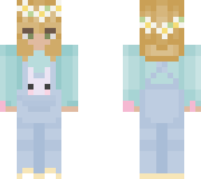 blond bunny overalls
