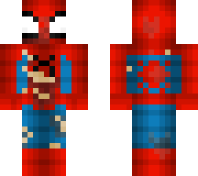 damaged classic suit spider-man