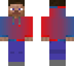 red x blue steve pro