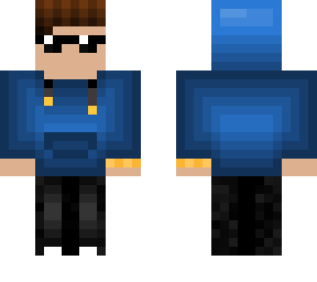 Rich boy with blue hoodie | Minecraft Skin