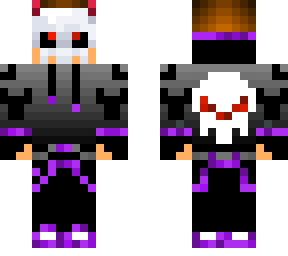 dark red and purple skull boy but with horns