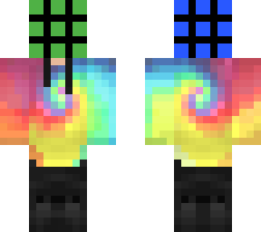 tie dye rubiks cubehead