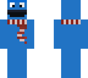 cookie monster with scarf