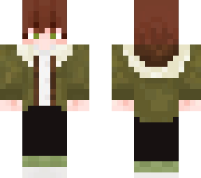 girl with green coat