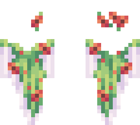 green dress and flowers