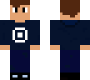brown hair boy with white target on hoodie