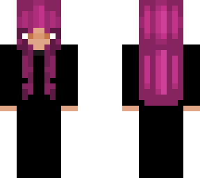 purple hair girl skin