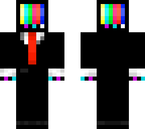 tv head with suit