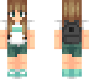 allison gilmore - mint summer, no hat with backpack