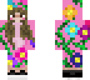 pretty flower girl in a pink jumpsuit