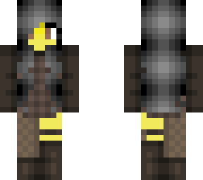 female -  brown skirt - dark brown coat