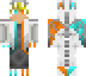 orange blue dragon coat