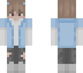blond hair boy skin with jean/skyblue jacket