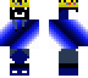 blue man / smiley with technos crown