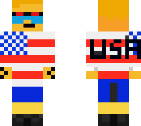 donald trump with usa suit